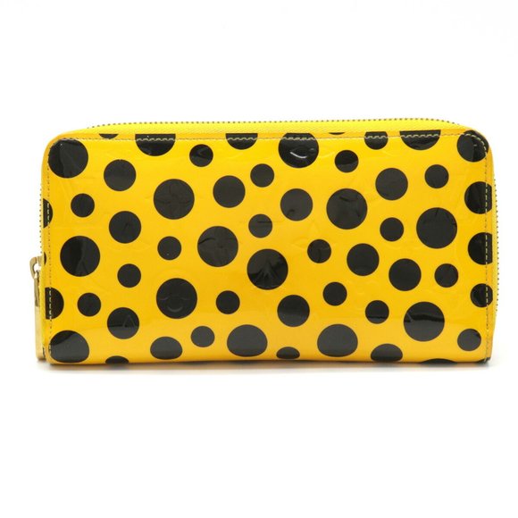 Louis Vuitton Yellow Vernis Kusama Infinity Dots Zippy Wallet